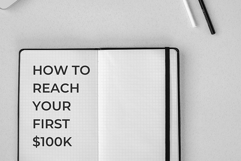 Personal finance 101 how to reach your first 100k at healthselfandwealth.com. Start here to reach your financial goals at Health Self and Wealth.